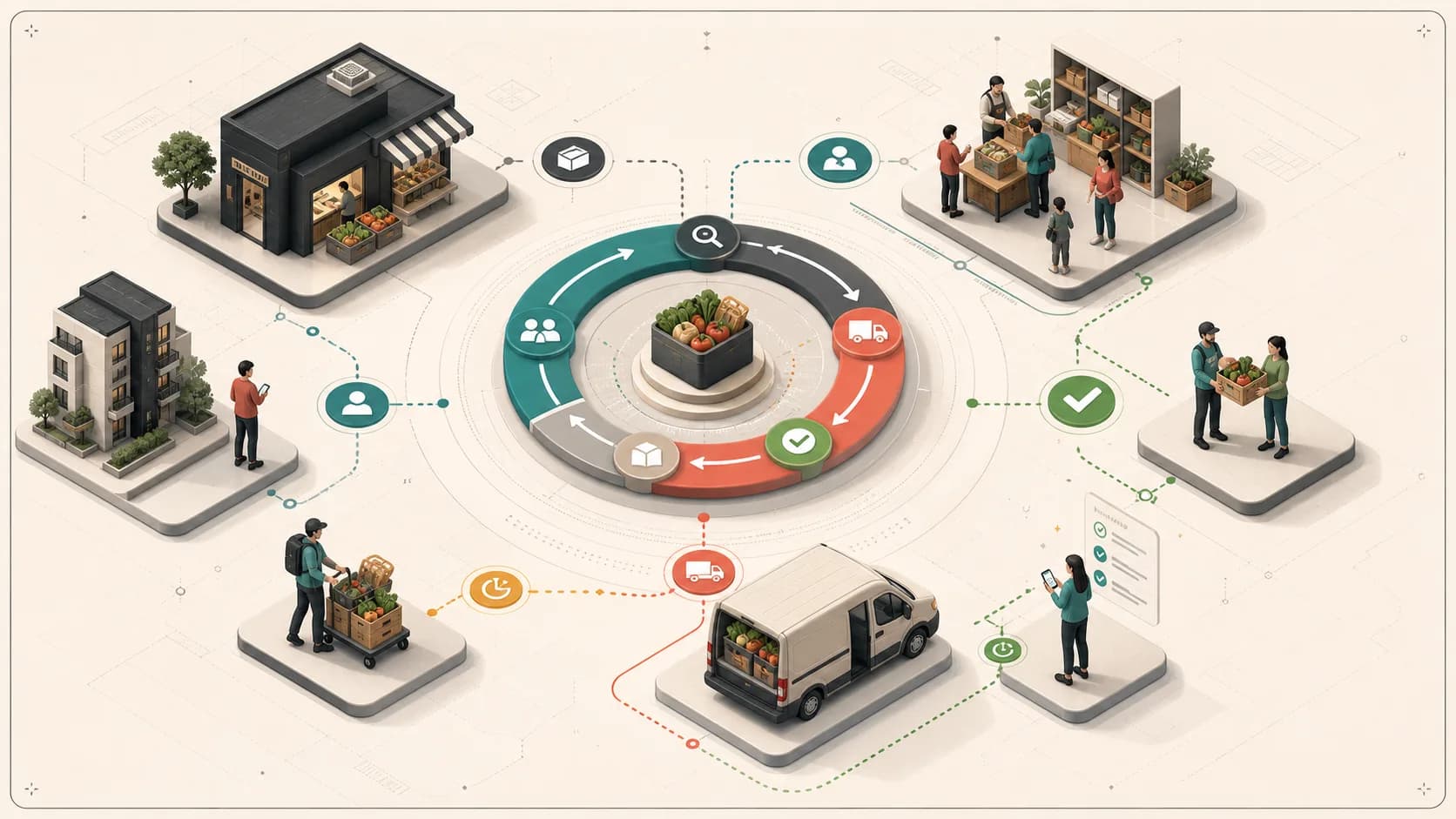 Tlaloc Harvest: Designing a Multi-Sided Food Redistribution Platform architecture illustration