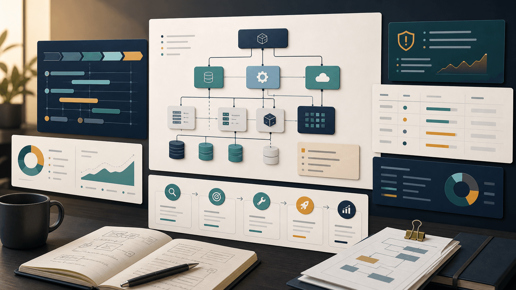 What a Fractional CTO Actually Does for a Growing Business architecture illustration
